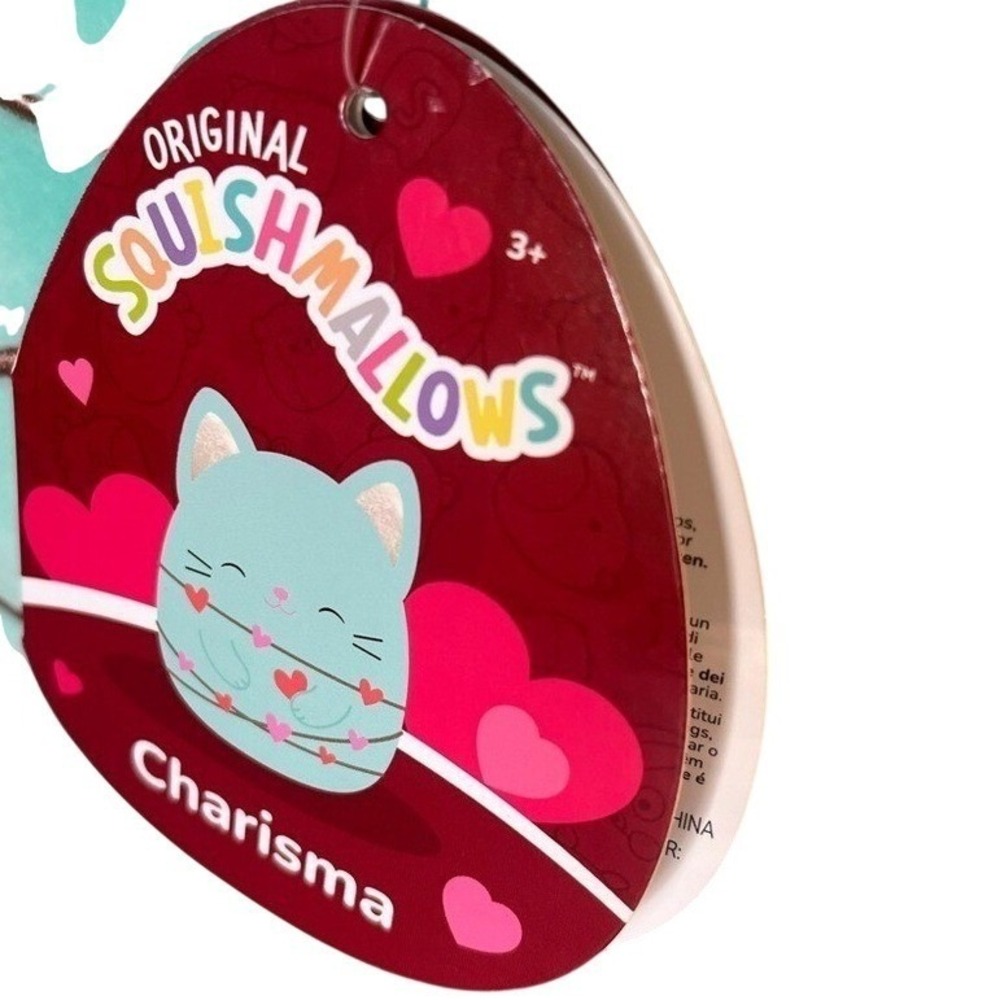 Squishmallows Charisma Mint Cat 12 Inch Heart String Lights 2024 Plushy NWT - Picture 4 of 11